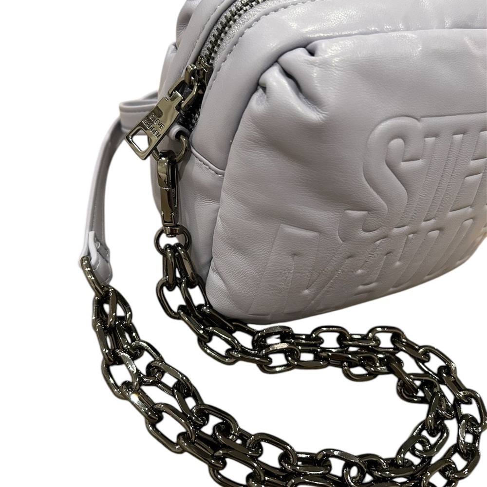 Steve Madden Puffer Logo Camera Bag in Violet/Lilac